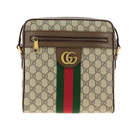 tracolla uomo gucci tessuto|Borsa a tracolla in canvas GG Supreme in Beige .